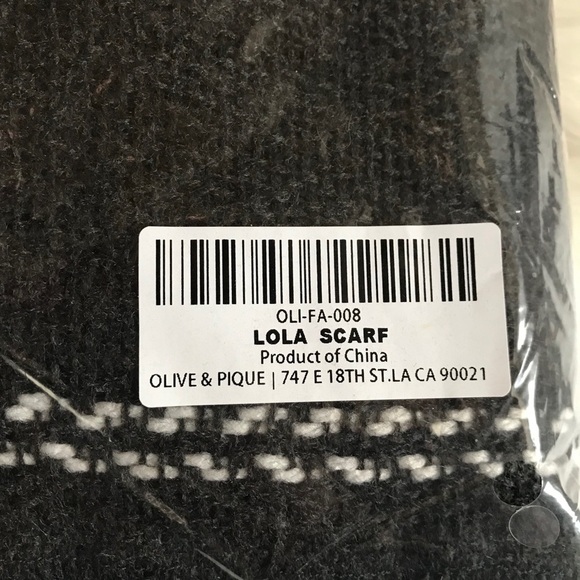 Olive & Pique LOLA Scarf in Charcoal NEW $84 - Picture 6 of 7